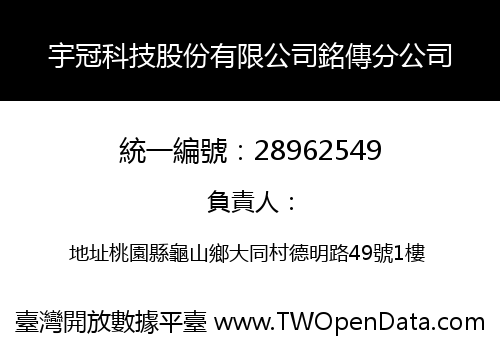 宇冠科技股份有限公司銘傳分公司