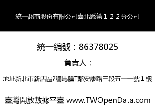 統一超商股份有限公司臺北縣第１２２分公司