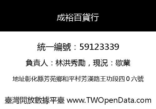 成裕百貨行