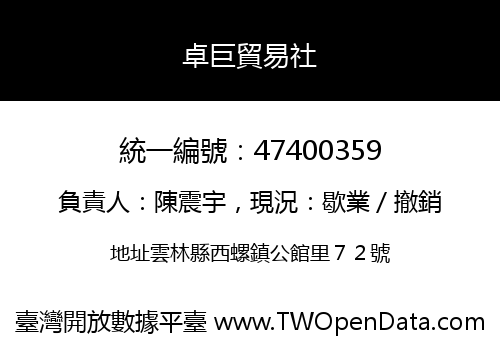 卓巨貿易社