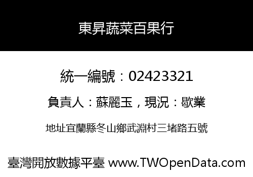 東昇蔬菜百果行