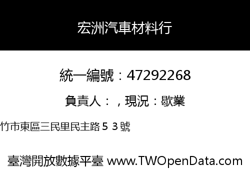 宏洲汽車材料行