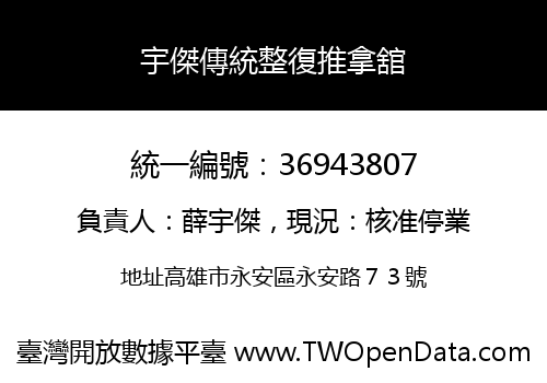 宇傑傳統整復推拿舘