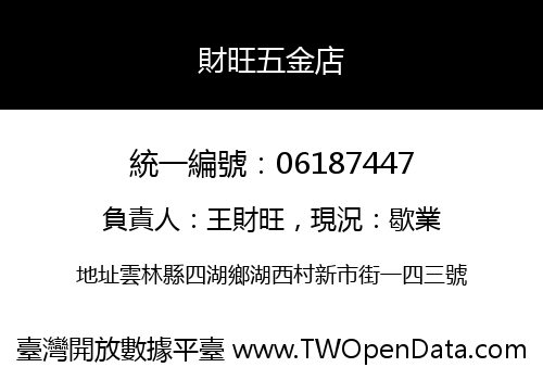 財旺五金店