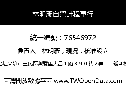 林明彥自營計程車行