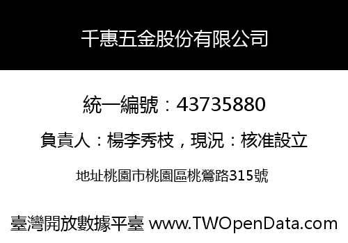 千惠五金股份有限公司