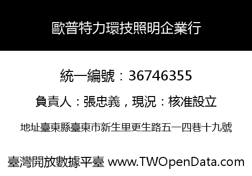 歐普特力環技照明企業行
