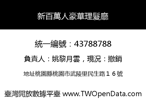 新百萬人豪華理髮廳