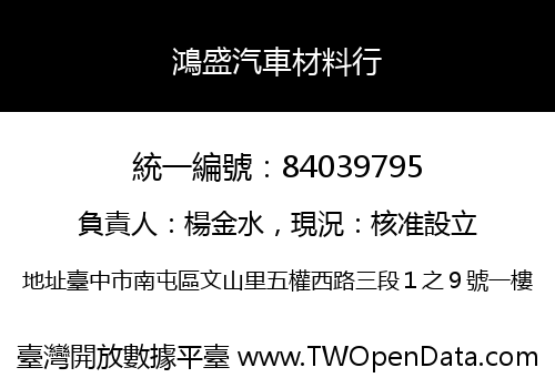 鴻盛汽車材料行