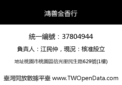 鴻善金香行