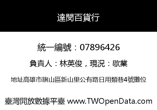 達閔百貨行