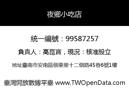夜鄉小吃店