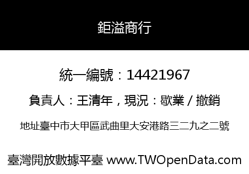 鉅溢商行