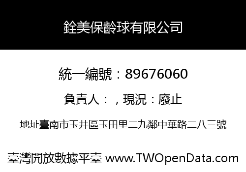 銓美保齡球有限公司