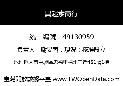 異起素商行