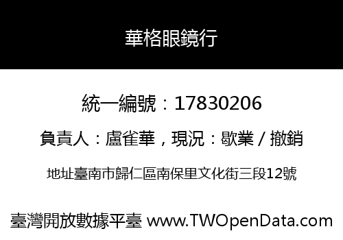 華格眼鏡行