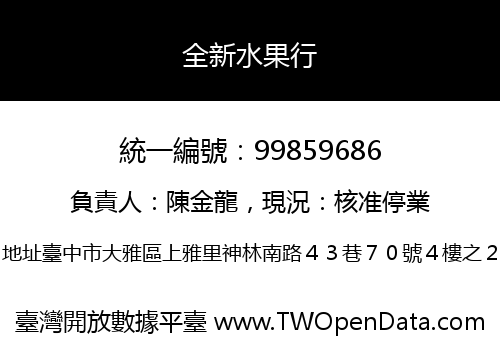 全新水果行