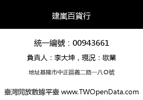 建嵐百貨行