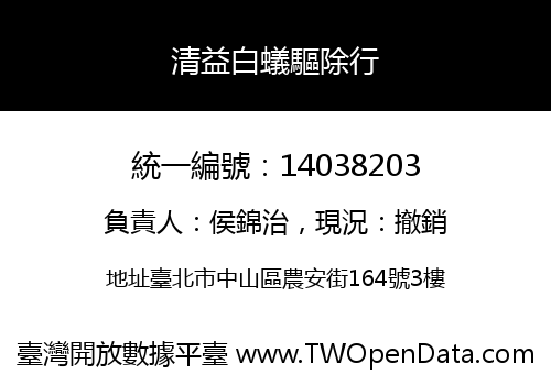清益白蟻驅除行