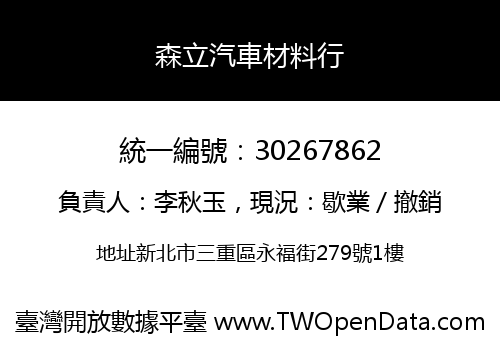 森立汽車材料行