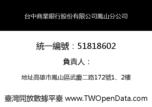 台中商業銀行股份有限公司鳳山分公司