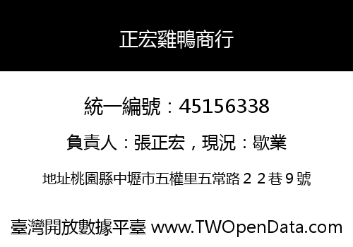 正宏雞鴨商行