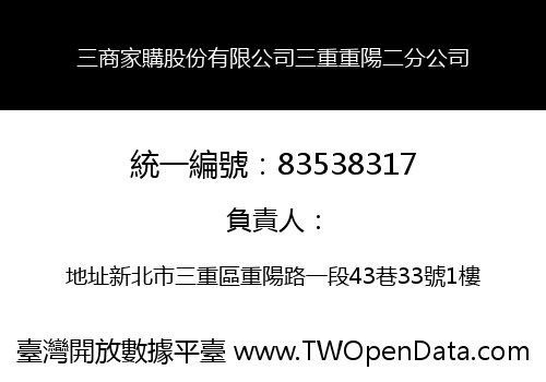三商家購股份有限公司三重重陽二分公司