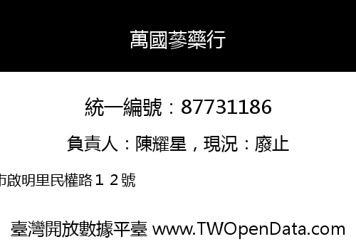 萬國蔘藥行