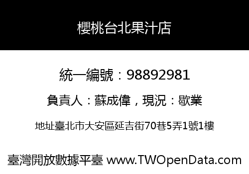 櫻桃台北果汁店