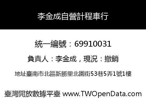 李金成自營計程車行
