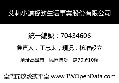 艾莉小舖餐飲生活事業股份有限公司