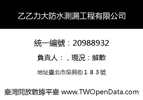 乙乙力大防水測漏工程有限公司