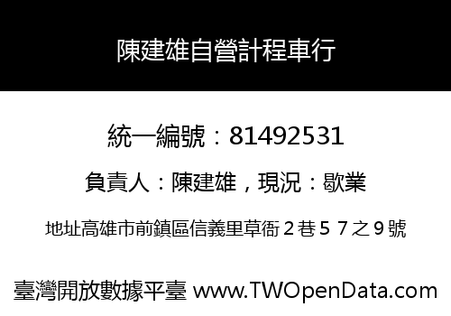陳建雄自營計程車行