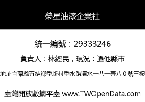 榮星油漆企業社