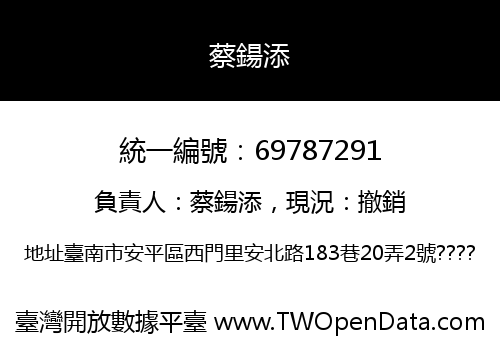 蔡鍚添
