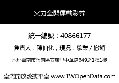 火力全開運動彩券