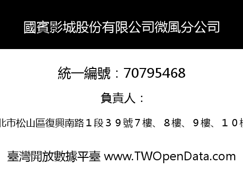 國賓影城股份有限公司微風分公司