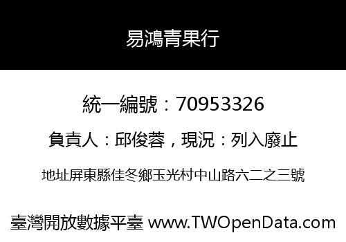 易鴻青果行