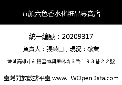 五顏六色香水化粧品專賣店