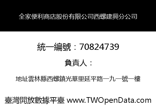 全家便利商店股份有限公司西螺建興分公司