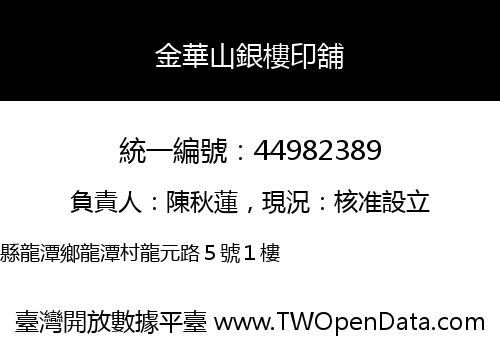 金華山銀樓印舖