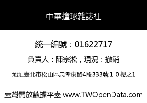 中華撞球雜誌社