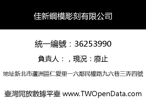 佳新鋼模彫刻有限公司