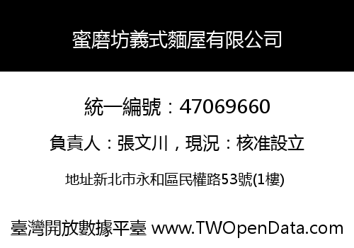 蜜磨坊義式麵屋有限公司