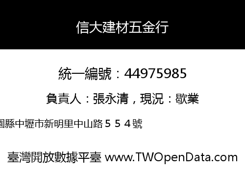 信大建材五金行