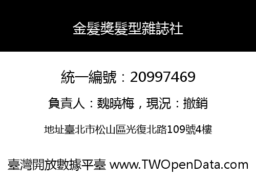 金髮獎髮型雜誌社