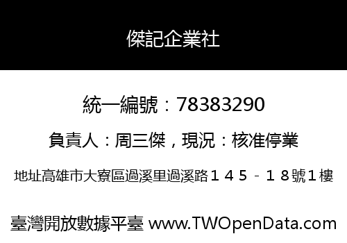 傑記企業社