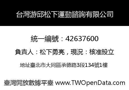 台灣游邱松下運動諮詢有限公司