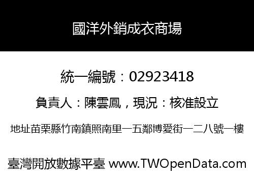 國洋外銷成衣商場