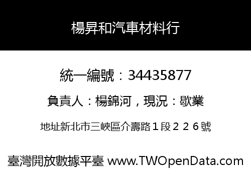 楊昇和汽車材料行